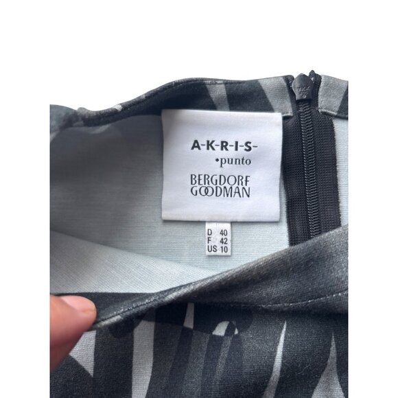 Akris Punto Womens Size US 10 Medium to LArge sleeveless Black gray Top - Picture 3 of 14